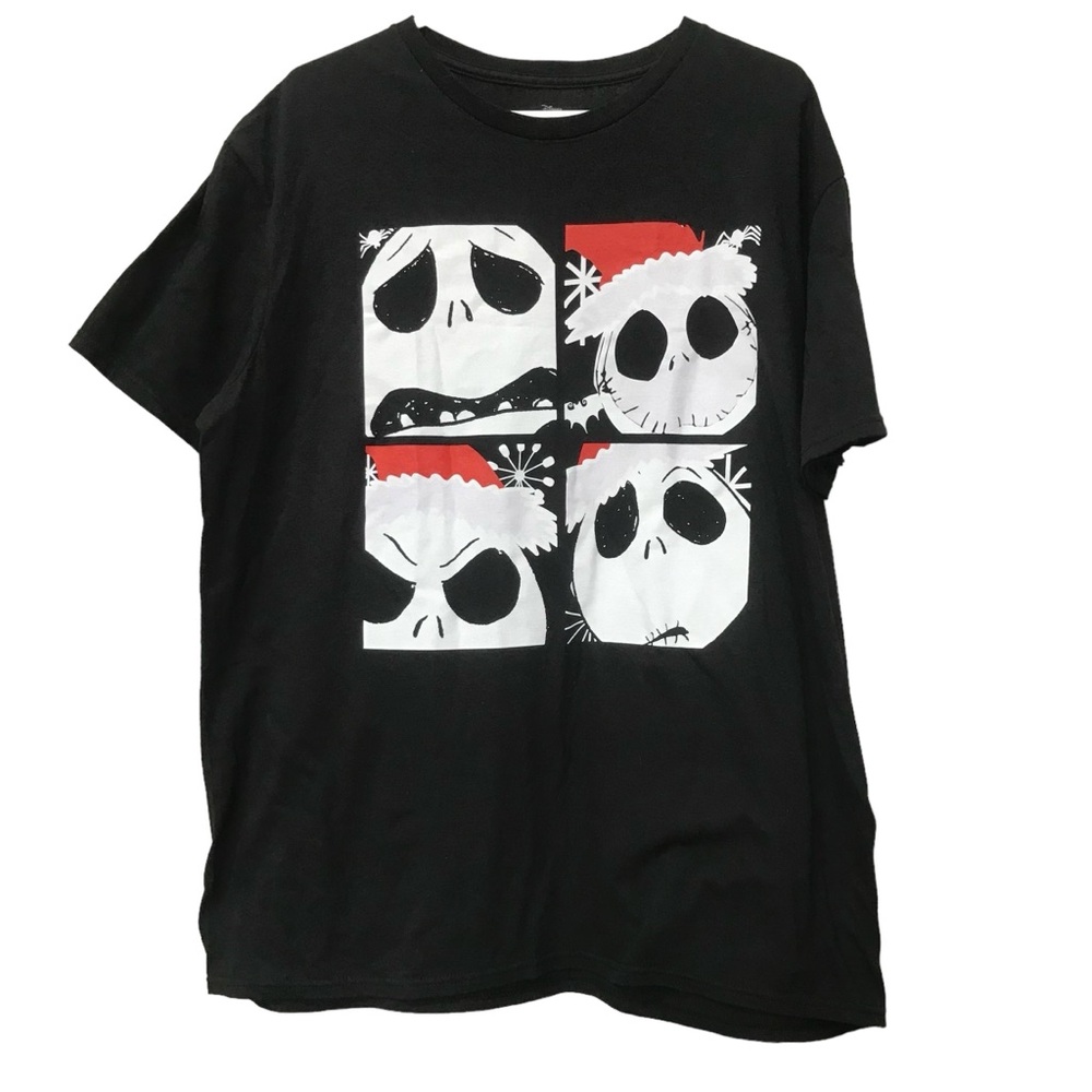 Disney Mens XL Black Tshirt Jack Skellington Nightmare before Christmas